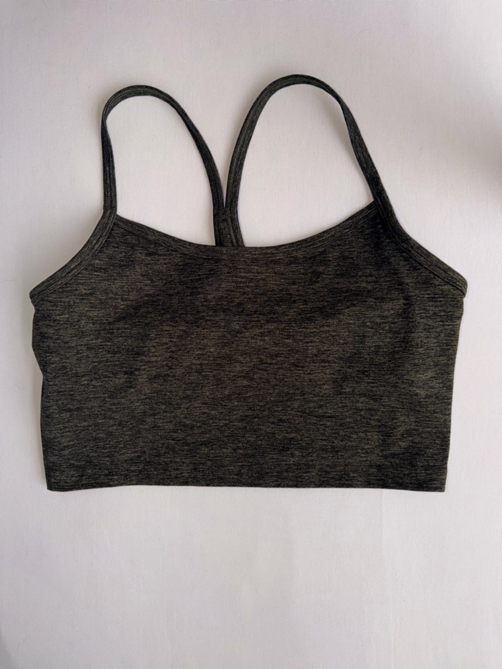 OFFLINE By Aerie The Hugger Longline Racerback Green-Gray Sports Bra